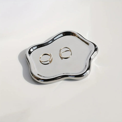 Ceramic Jewelry Tray, Cloud Shape Trinket Dish Vanity Organizer Tray For Jewelry, Ring Trinket Dish, Key Tray Jewelry Holder