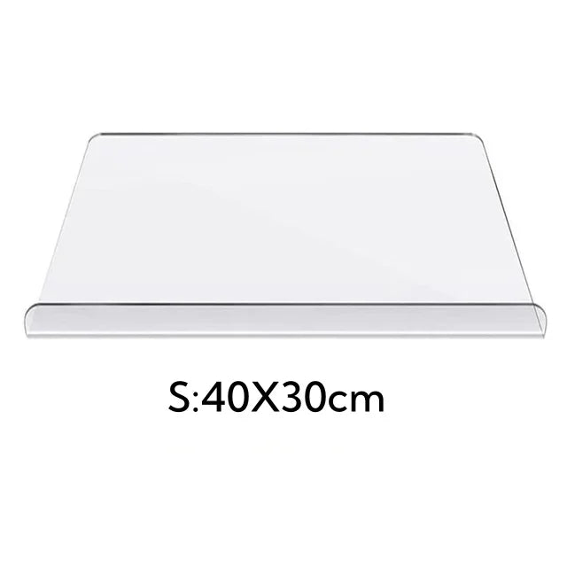 Acrylic Anti-Slip Transparent Cutting Board with Lip – Kitchen Counter Protector – Clear Countertop Cutting Mat for Home & Restaurant Use