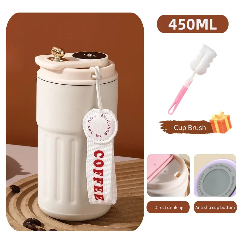 Smart Coffee Thermos Mug – 316 Stainless Steel Travel Cup with Temperature Display – Insulated Car Mug for Tea & Coffee On the Go