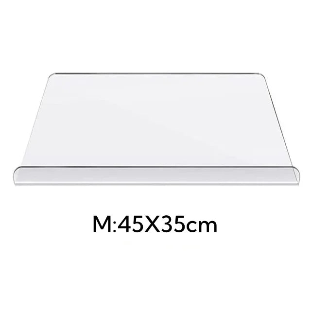 Acrylic Anti-Slip Transparent Cutting Board with Lip – Kitchen Counter Protector – Clear Countertop Cutting Mat for Home & Restaurant Use