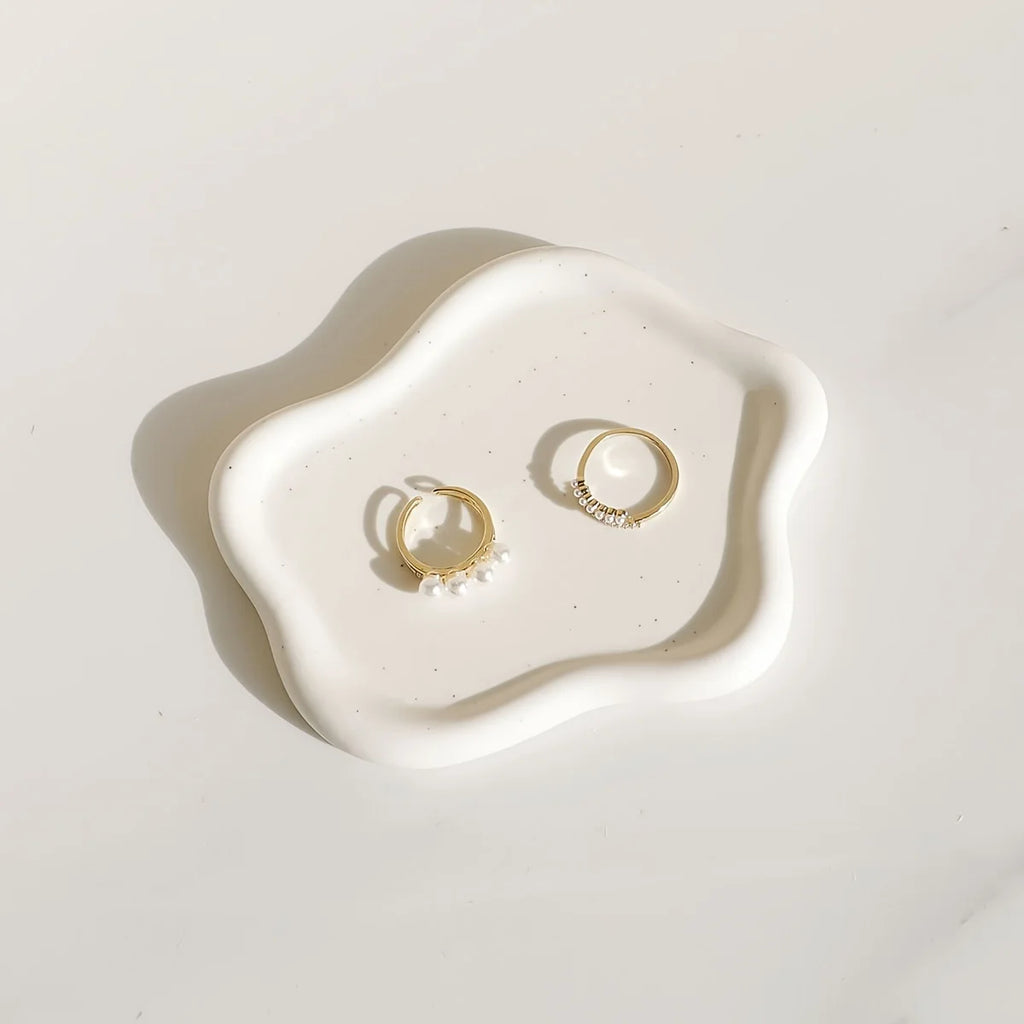 Ceramic Jewelry Tray, Cloud Shape Trinket Dish Vanity Organizer Tray For Jewelry, Ring Trinket Dish, Key Tray Jewelry Holder