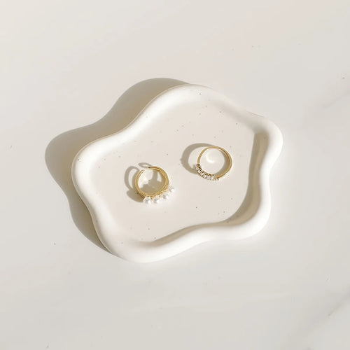 Ceramic Jewelry Tray, Cloud Shape Trinket Dish Vanity Organizer Tray For Jewelry, Ring Trinket Dish, Key Tray Jewelry Holder