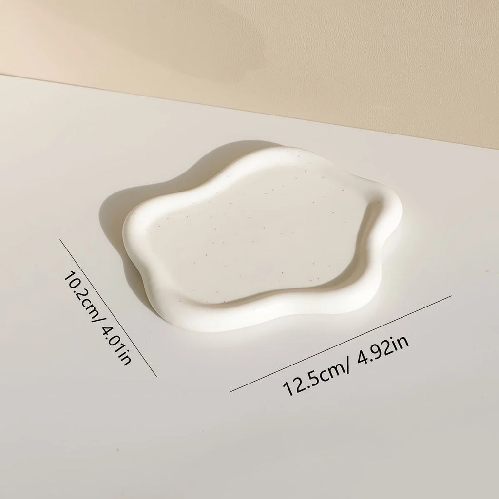 Ceramic Jewelry Tray, Cloud Shape Trinket Dish Vanity Organizer Tray For Jewelry, Ring Trinket Dish, Key Tray Jewelry Holder