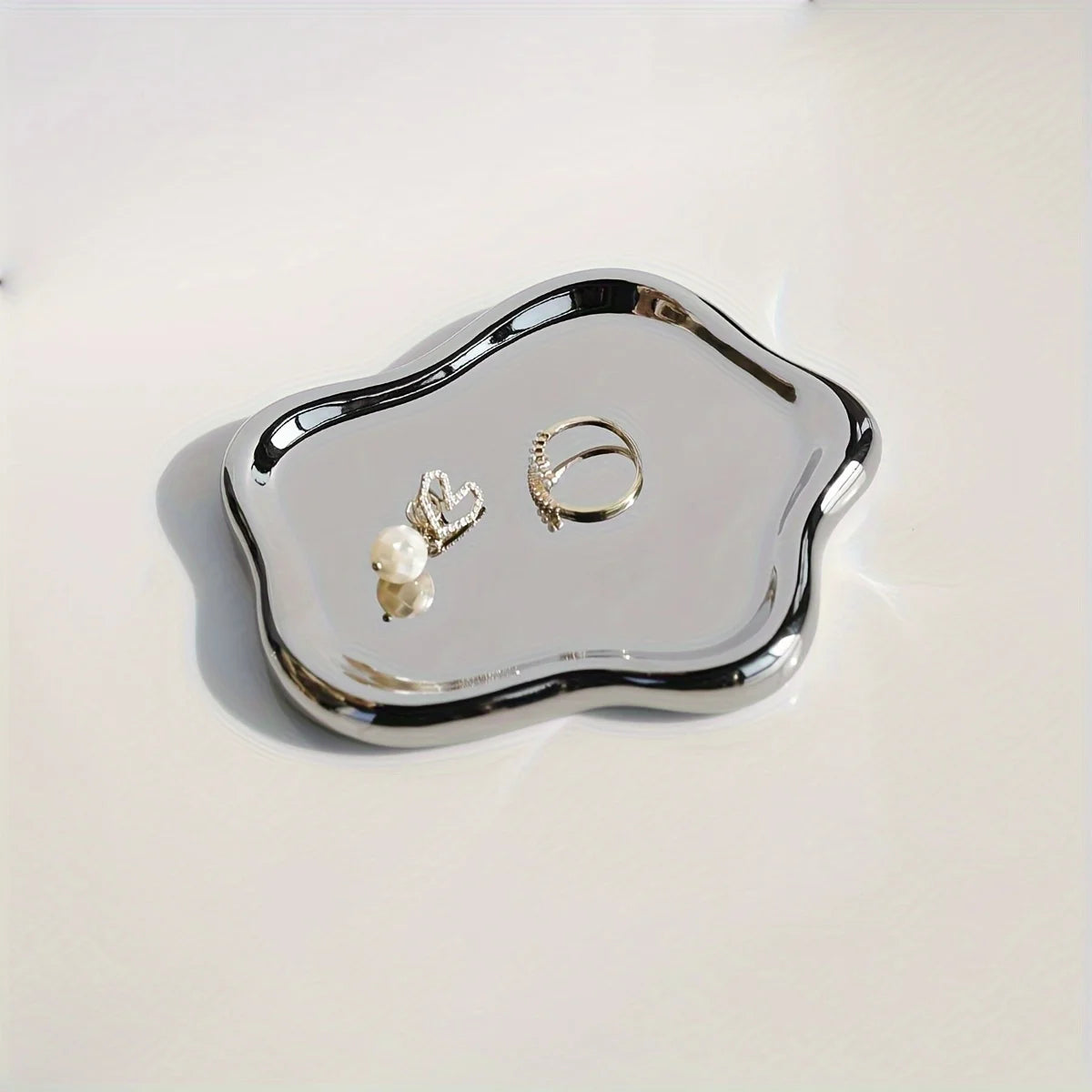 Ceramic Jewelry Tray, Cloud Shape Trinket Dish Vanity Organizer Tray For Jewelry, Ring Trinket Dish, Key Tray Jewelry Holder